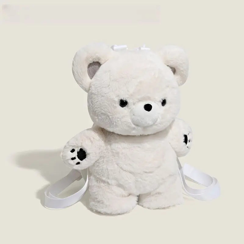 3D Polar Bear Plush Bag fits snacks, toys, binkies with cloud-soft fur, cuddly ABDL and DDLG must-have