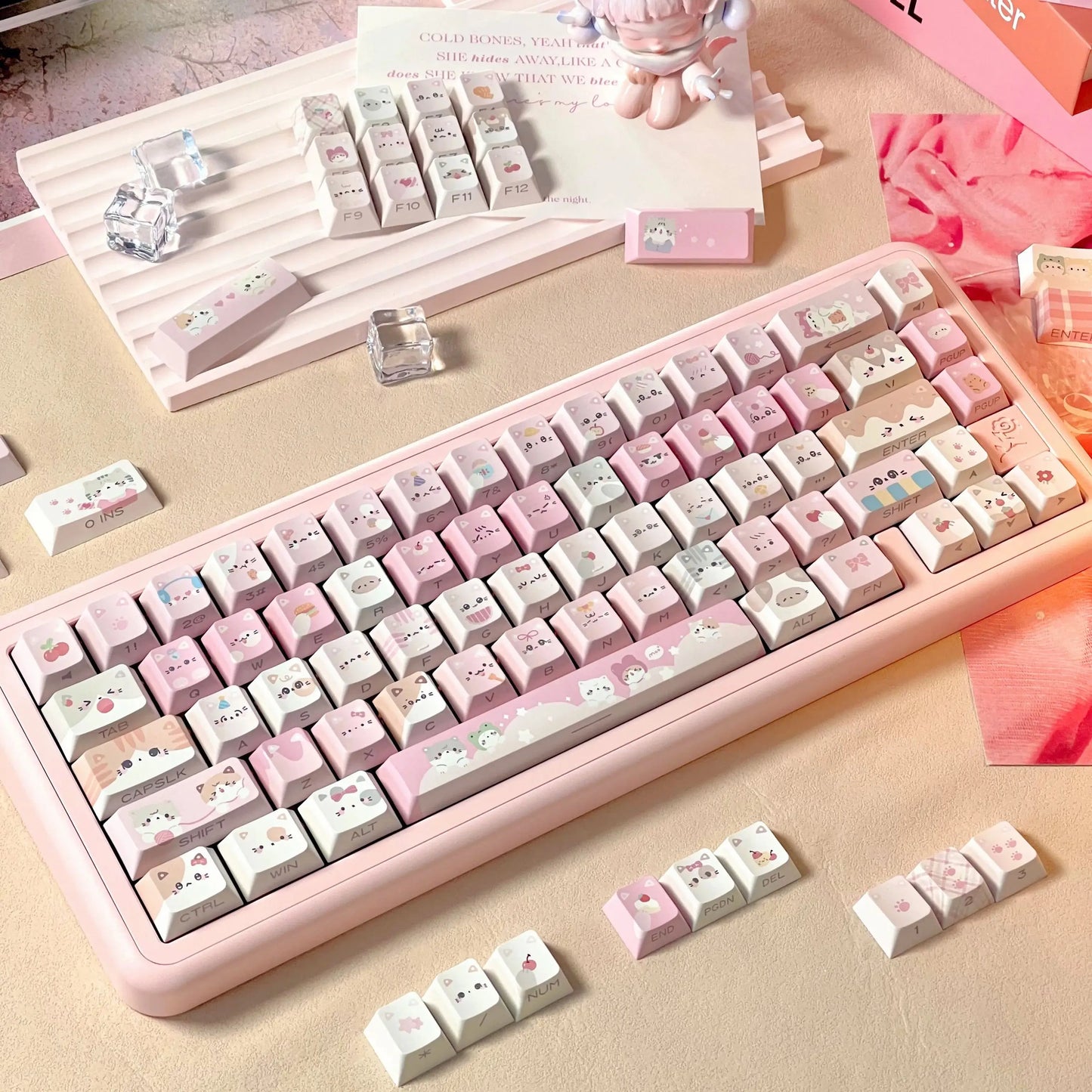 Cute Kitty Keyboard Touch Keycap