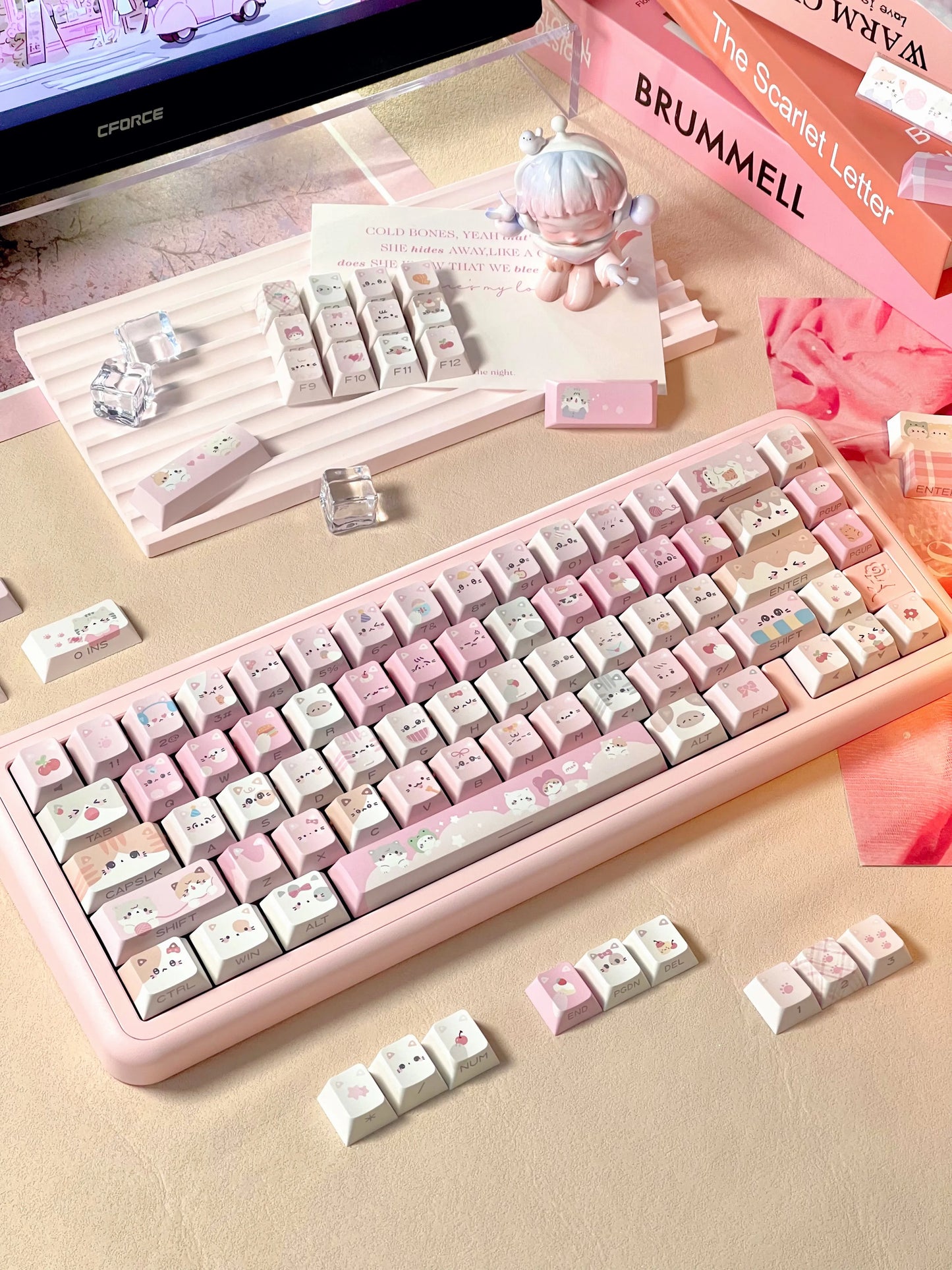 Cute Kitty Keyboard Touch Keycap