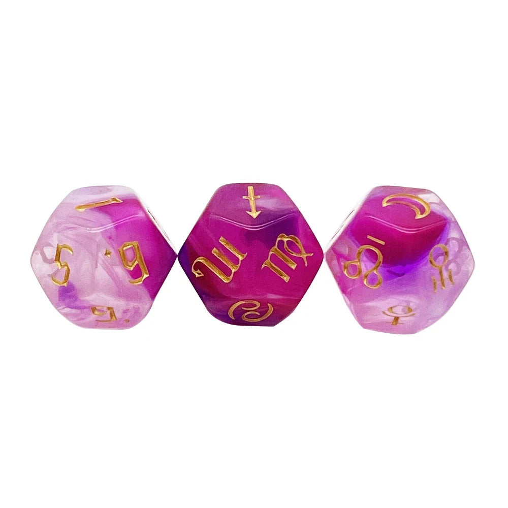 ABDL and DDLG friendly Astro Baby zodiac dice set for divination, astrology, and littlespace rituals