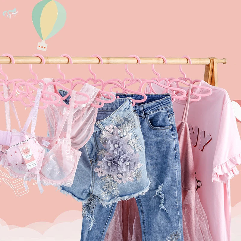 ABDL and DDLG Wings of Love closet hanger with whimsical heart and wing details