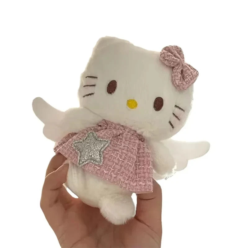 Angel Purr Soft Plush Keychain, kawaii charm for DDLG, ABDL, and cute plush collectors