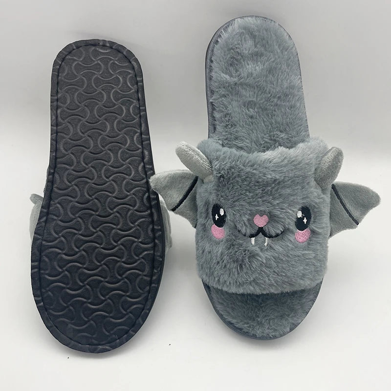 Baby Nocturne gray kawaii slippers for DDLG & ABDL cozy cute indoor wear