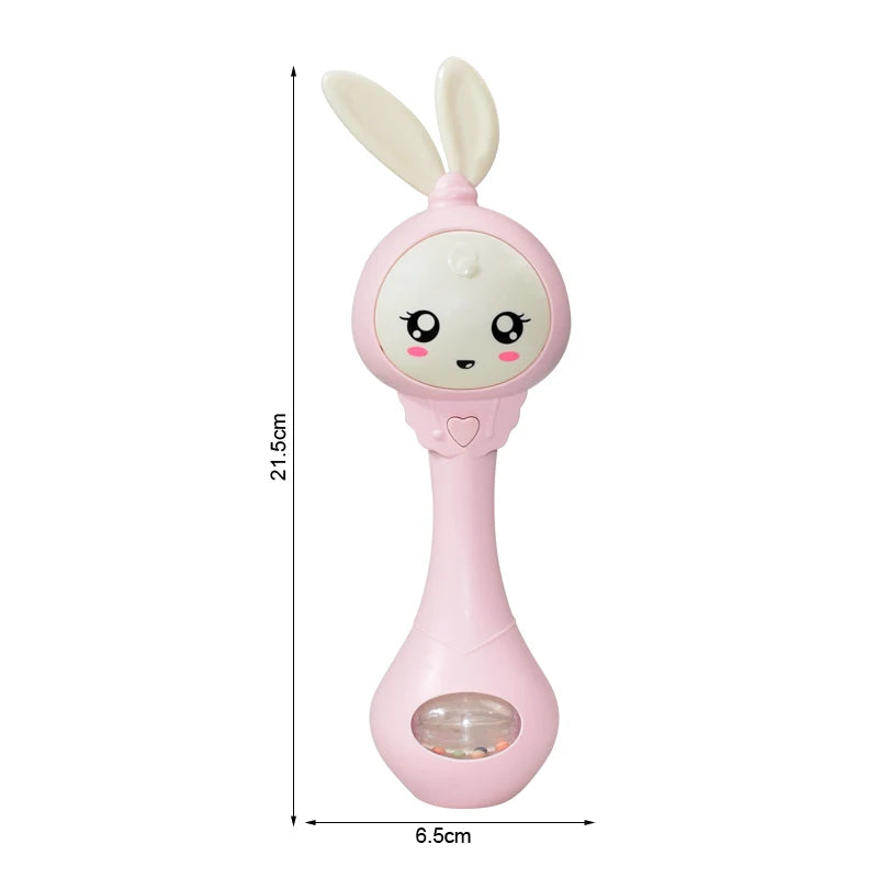 Babycore Bunny Rattle in pastel colors for cozy DDLG/ABDL playtime