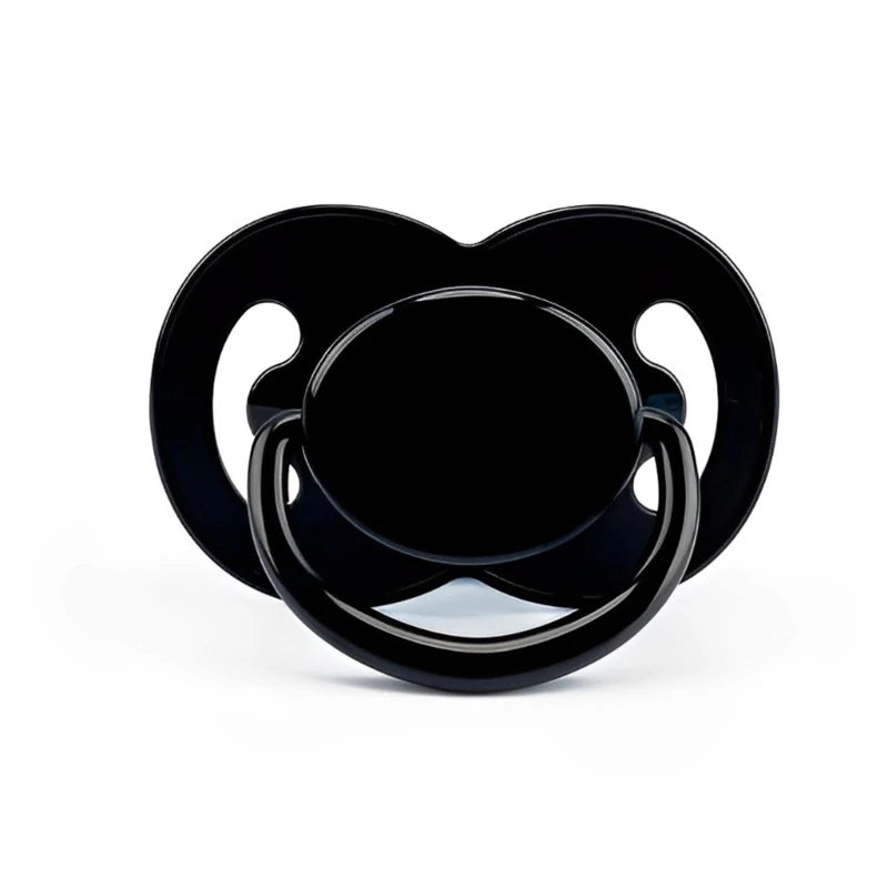 Black Kawaii Adult Pacifier, sleek and cute little space accessory for ABDL play