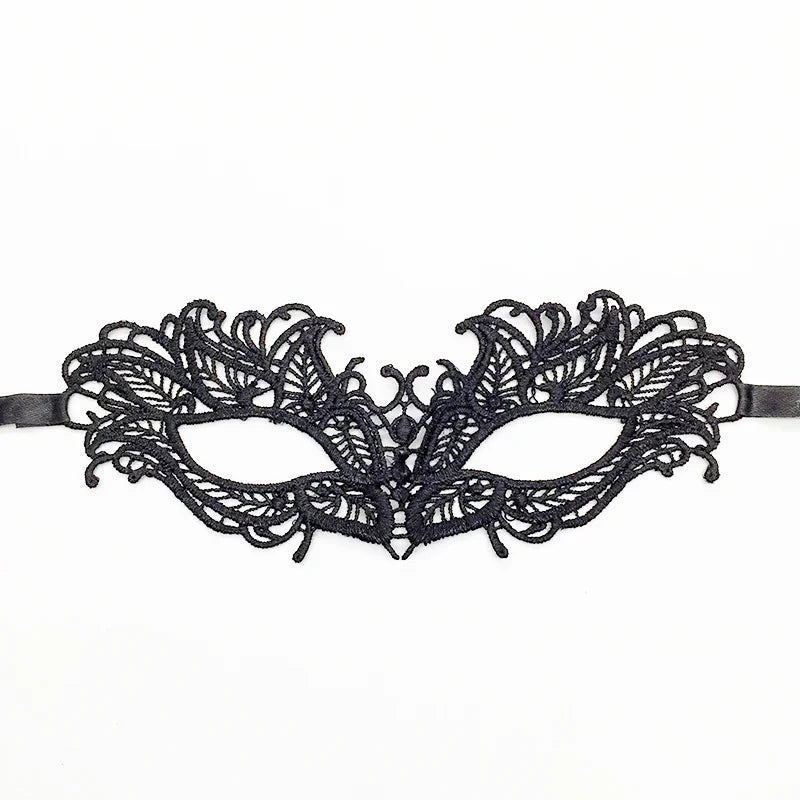Black Midnight VIP Lace Mask for private nights, cosplay, and kawaii cutecore fun