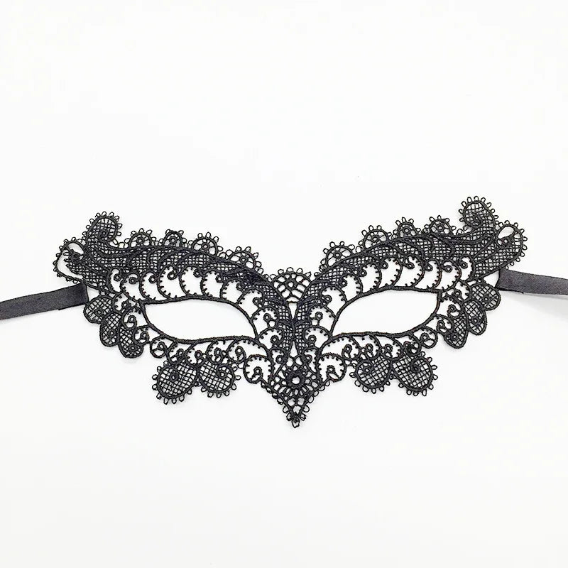 Elegant Midnight VIP Lace Mask, flirty black lace for private nights, cosplay, and playful baddie energy