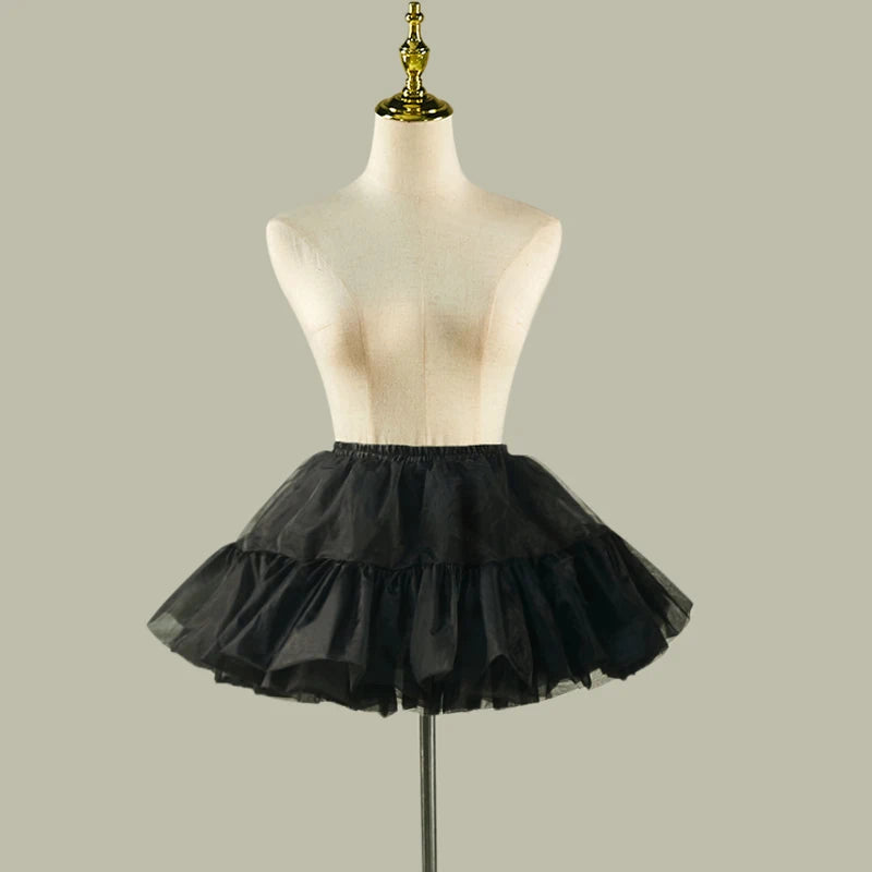 Lightweight black petticoat underskirt crinoline layer for all-day comfortable wear