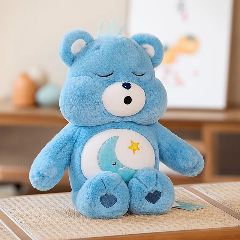 Blue Rainbow Friends plush bear featuring sleepy face and ultra-soft plush