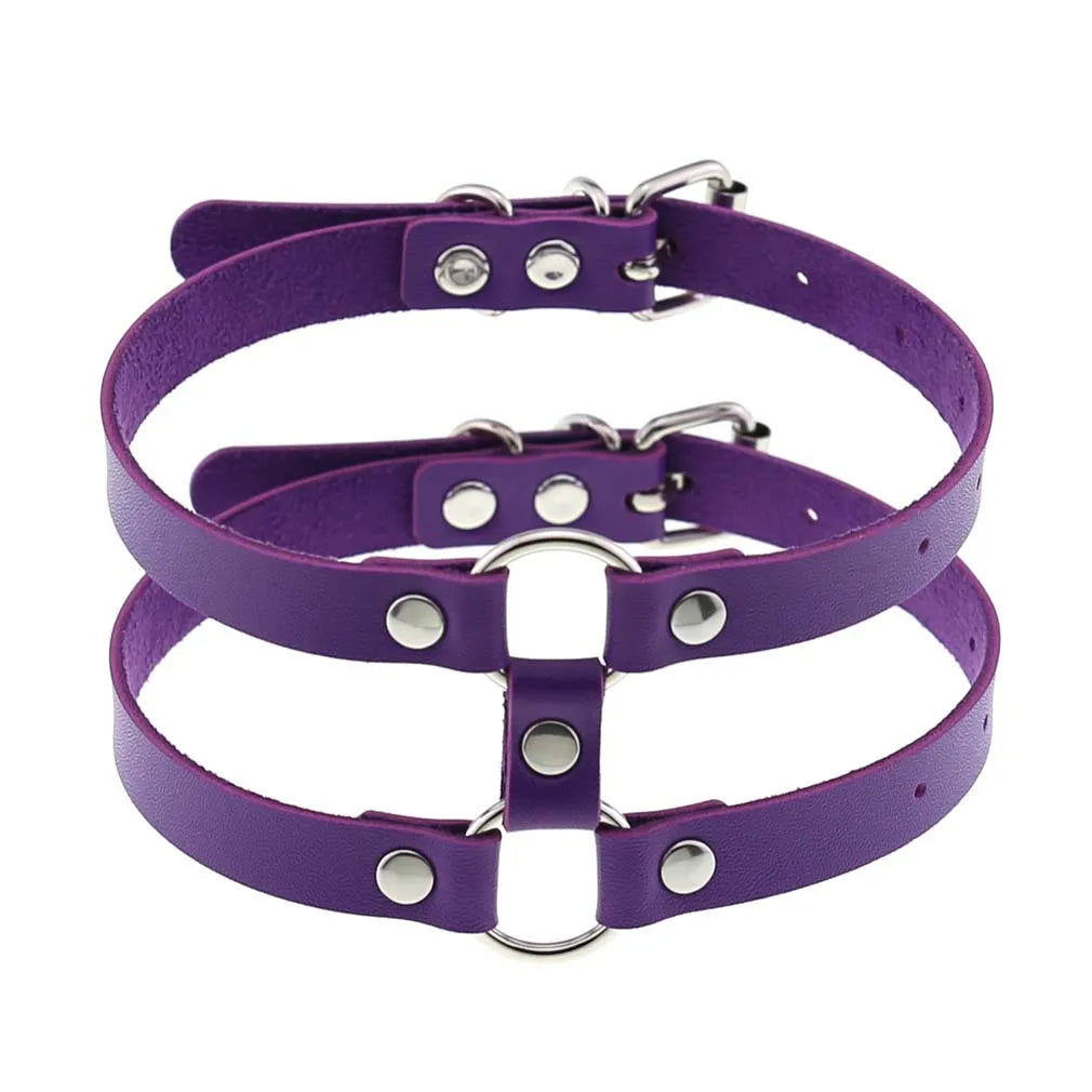 Adjustable violet choker for brats, DDLG ABDL cutecore aesthetic