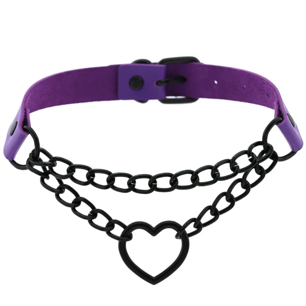 Doll-inspired violet choker for kawaii brats, DDLG ABDL fashion