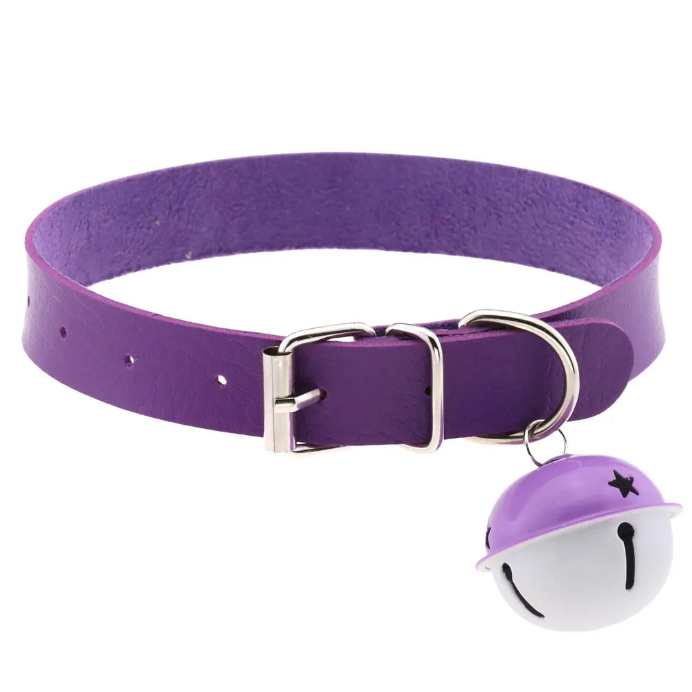 Heart-studded violet choker for DDLG ABDL cutecore outfits