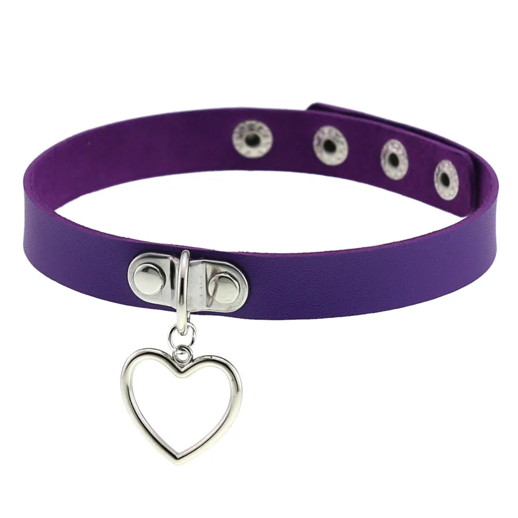 Latex violet choker, edgy brat fashion for DDLG ABDL scenes