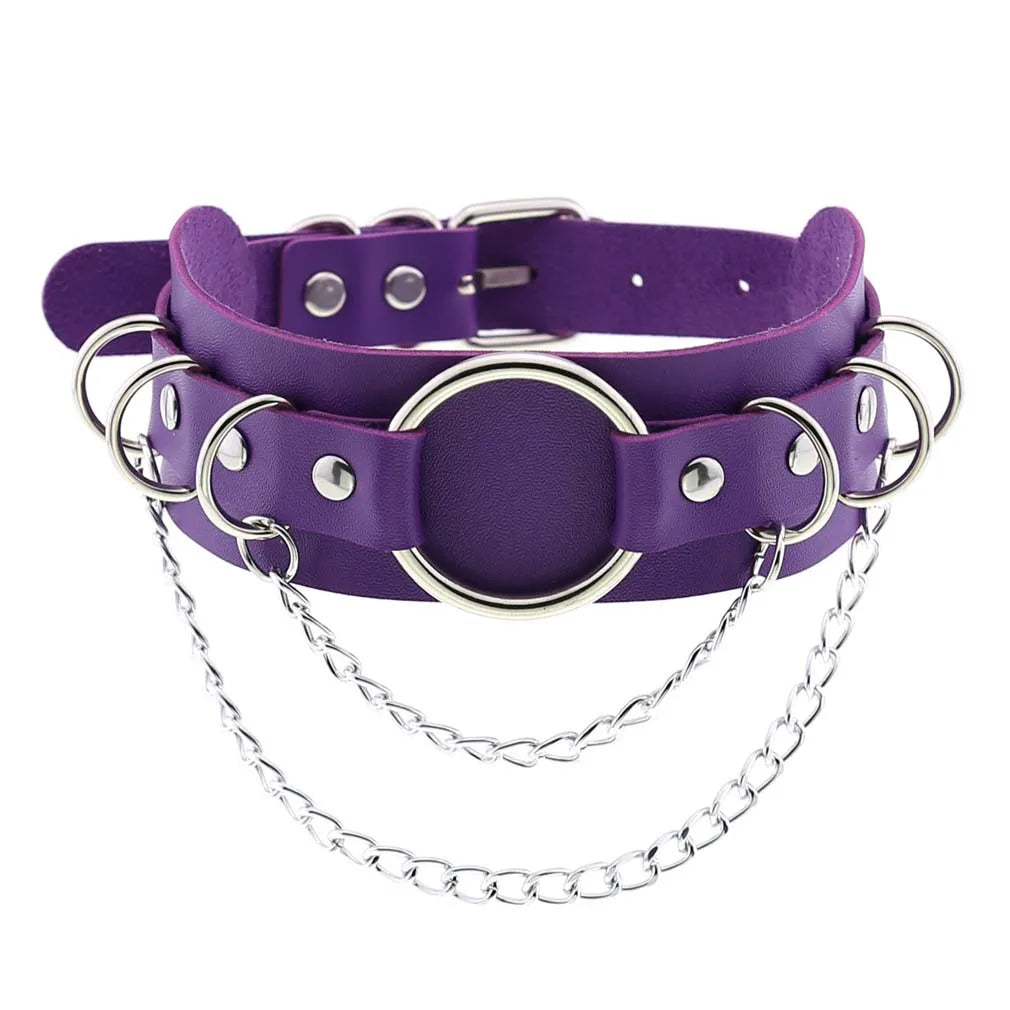 Ribbon style violet choker, playful DDLG ABDL accessory