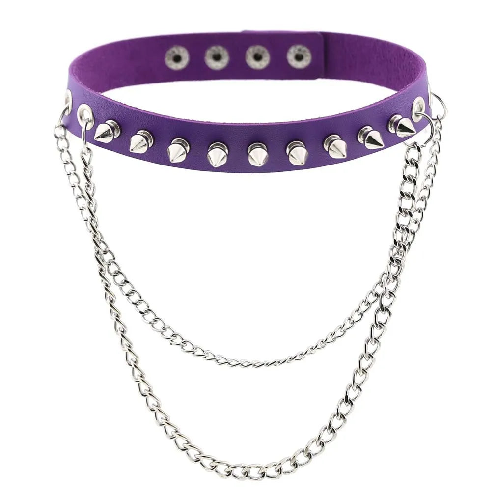 Soft bondage violet choker, kawaii submissive accessory