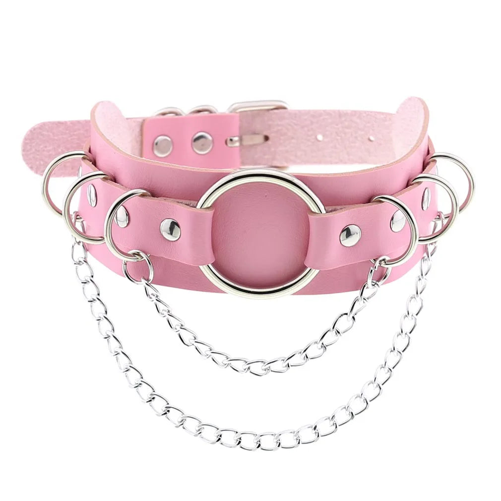Bratty bubblegum pink choker, kawaii cutecore fashion