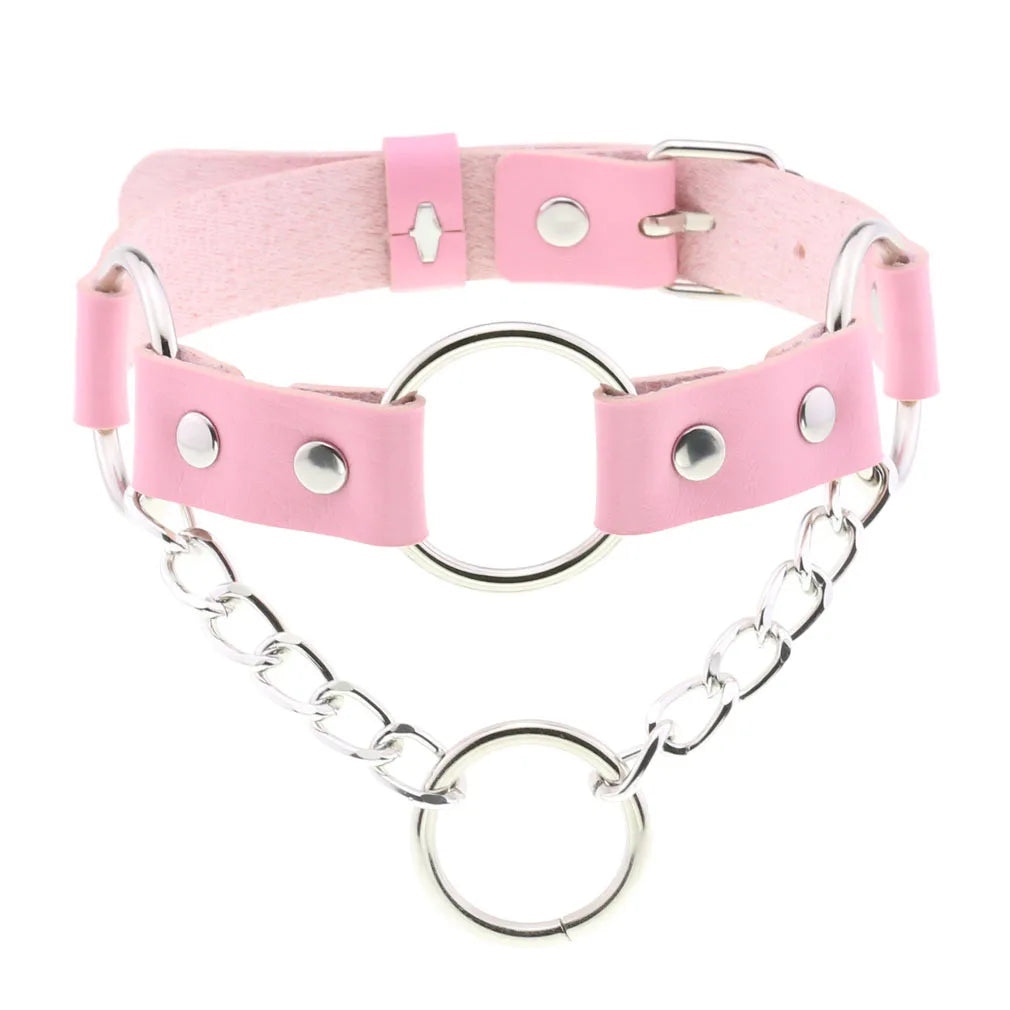 Cute pink choker for littles, kawaii pastel DDLG accessory