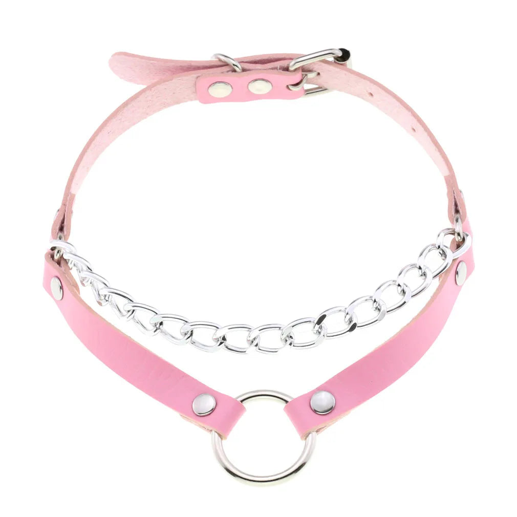 Sweet pink choker with bows, cutecore accessory for littles