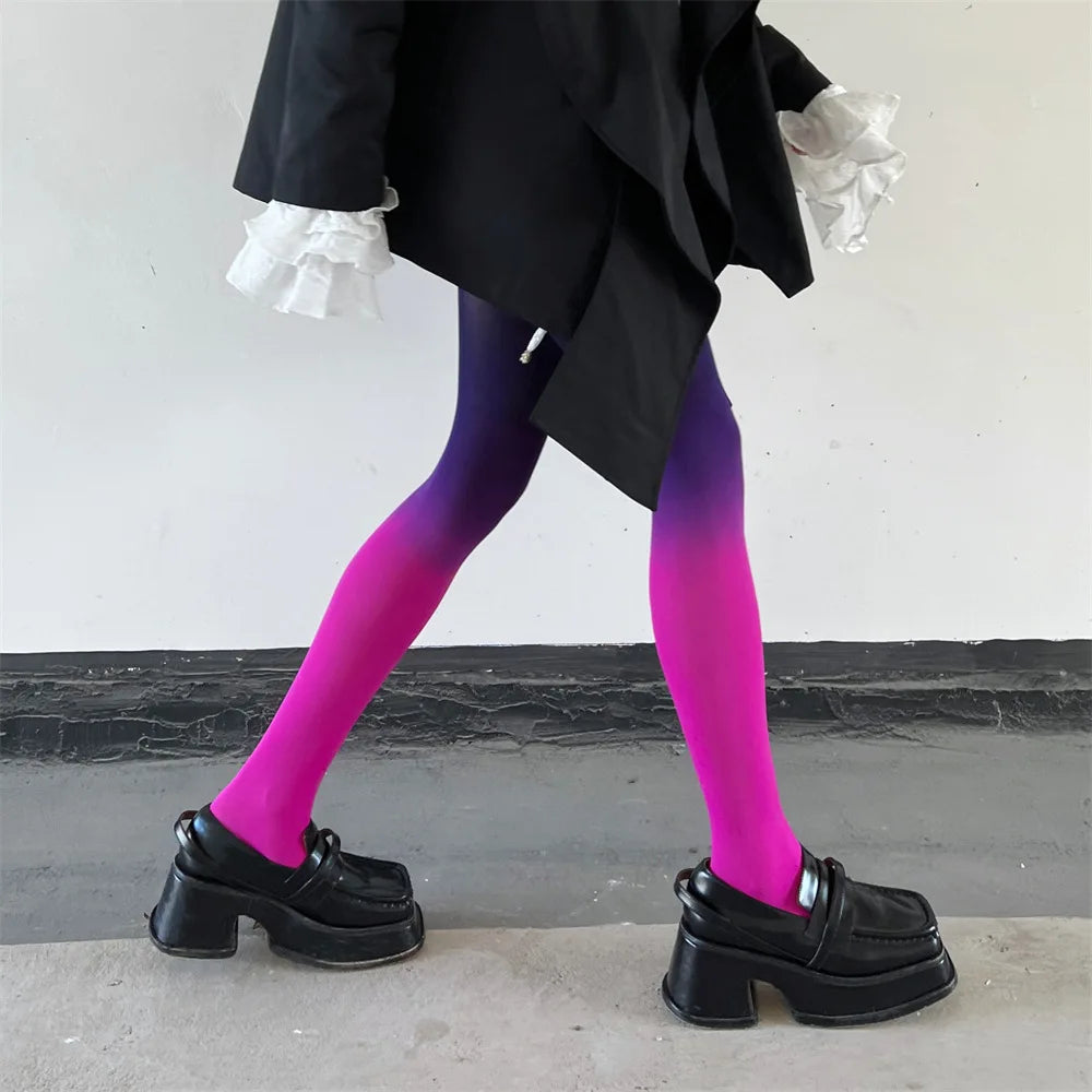 Candy Rose Gradient Thigh High Stockings, Sweet & Baddie DDLG Cutecore π
