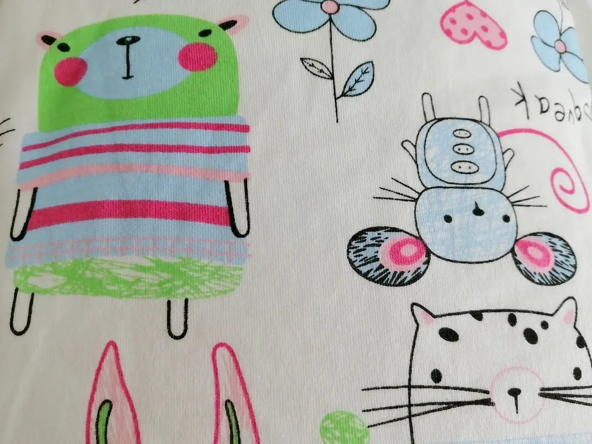 Colorful pastel little space pull-ups with adorable animal friends and soft pink details for cute wear π