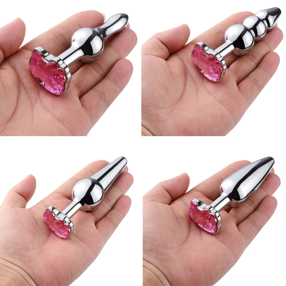 High-quality metal Crystal Kitty Jewel Plug with sparkling kitty crystal, easy to clean