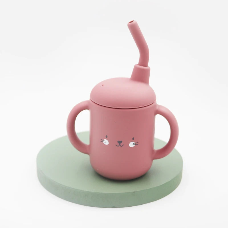 Cuddle friendly zoo sippie bottle with gentle design and playful animal faces for ABDL and DDLG