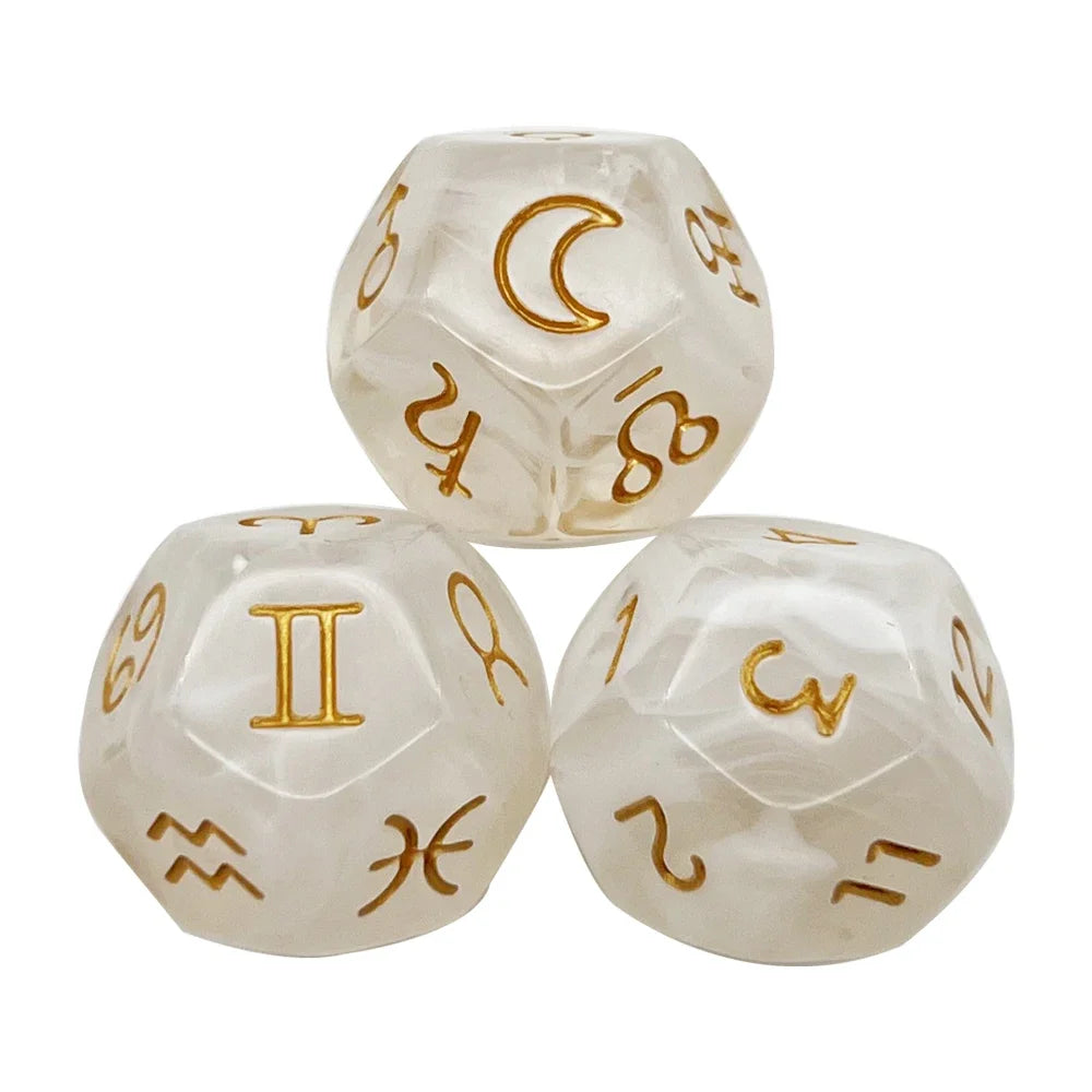 Cute Astro Baby cosmic dice set for kawaii astrology lovers, ABDL play, and DDLG tarot casting