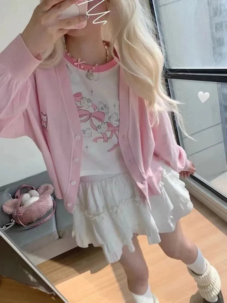 Cute bunny kawaii DDLG shirt with ritual dance graphic and pastel aesthetic