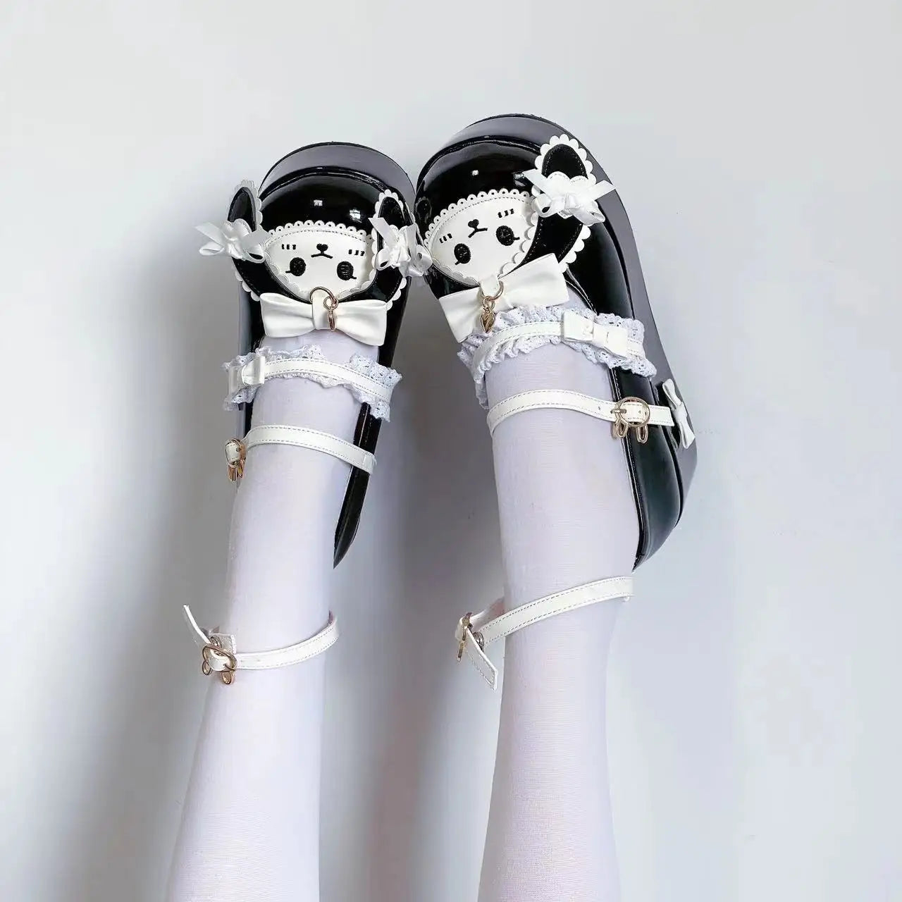 Cute Bunny Kawaii Platform Shoes with adorable motifs and dollcore-friendly design for dreamy outfits