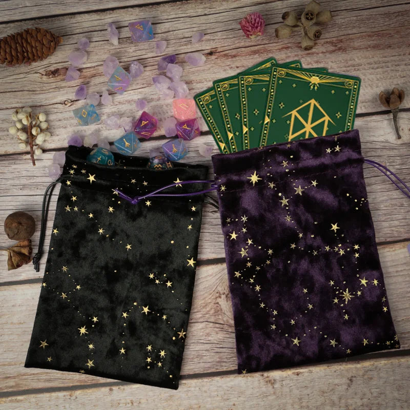 Cute cosmic divination pouch small velour stars for DDLG littles and magical play