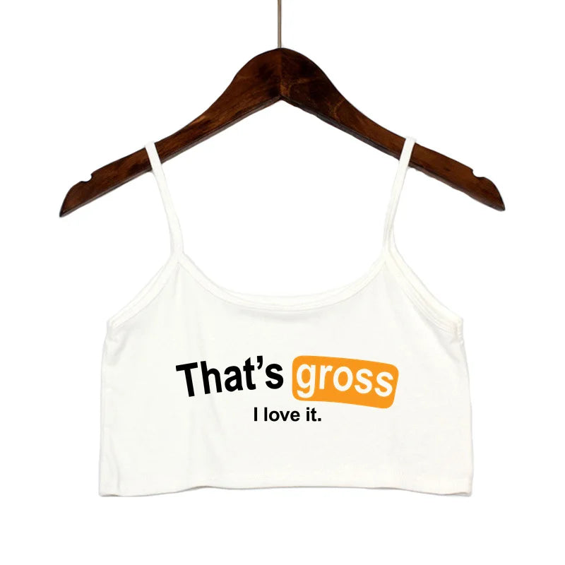 White Cute Nβ Nasty crop top, playful & chaotic slogan energy, cutecore and DDLG ready