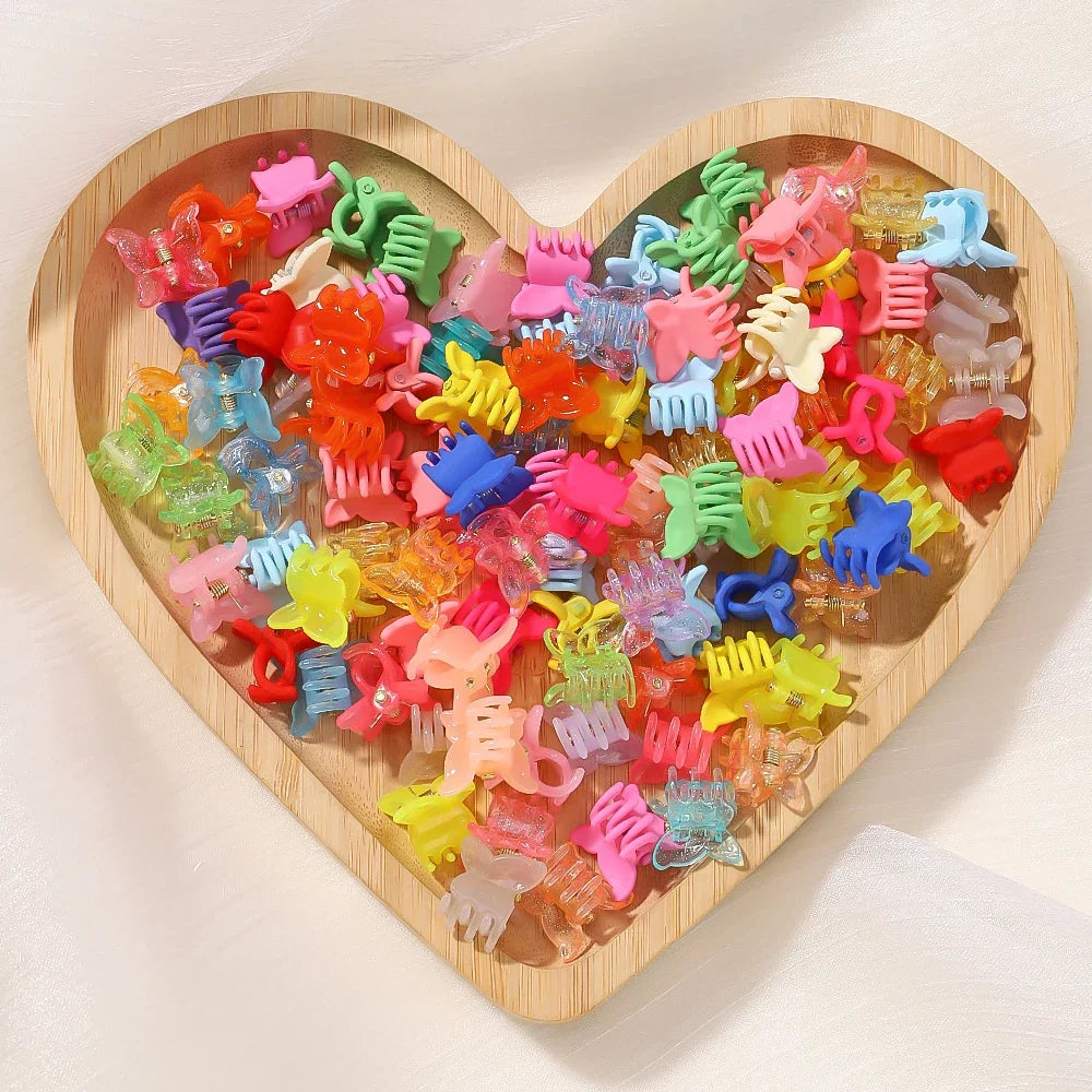 Cutecore Rainbow Butterfly Hair Accessories, kawaii babycore clips for pastel outfits and everyday flutter