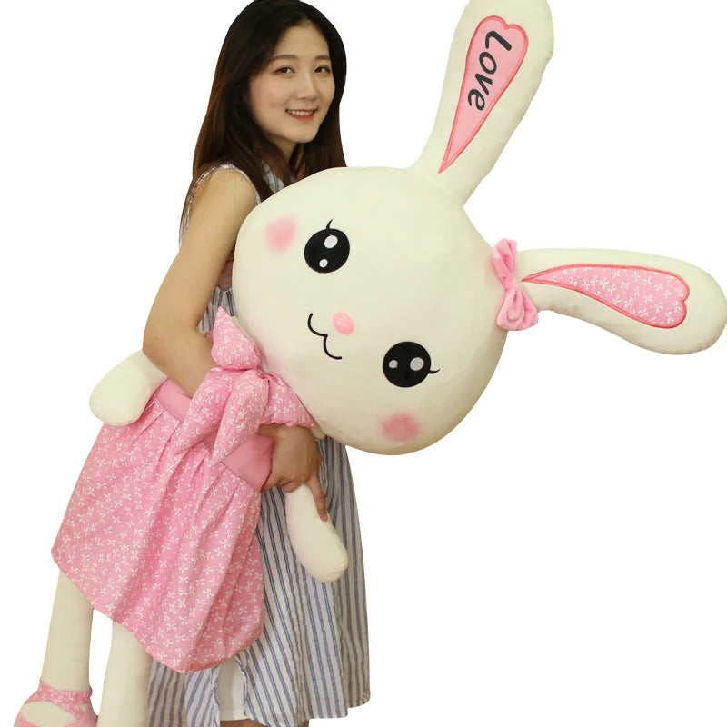 Cutecore Stretchy Bunny Plush, lovable snuggle buddy with extra-soft plush