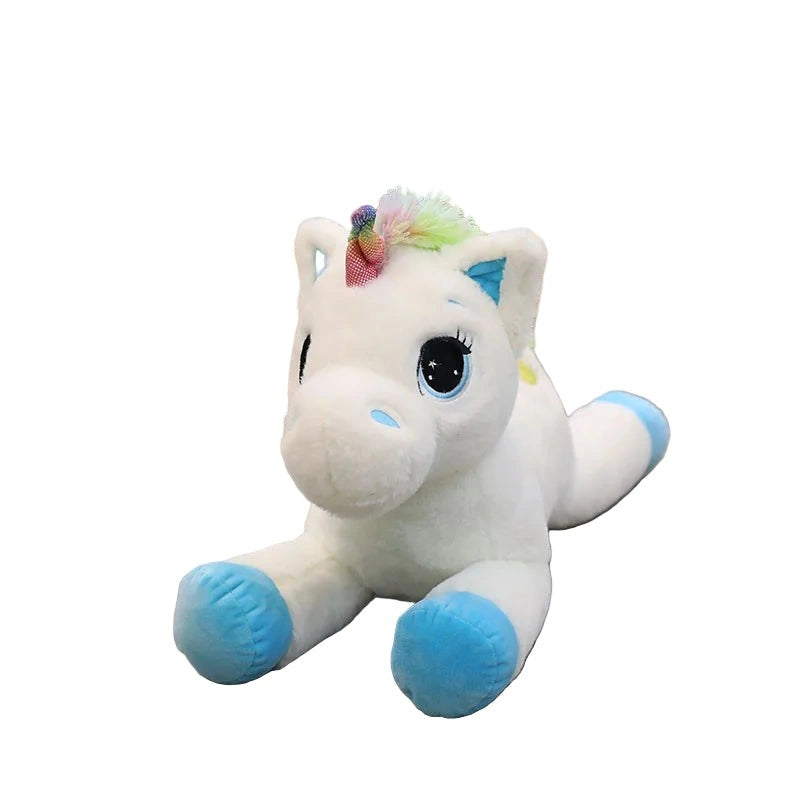 Cutie Rainbow Unicorn Plushie, soft, cuddly, and huggable for kawaii lifestyle, DDLG, and ABDL vibes