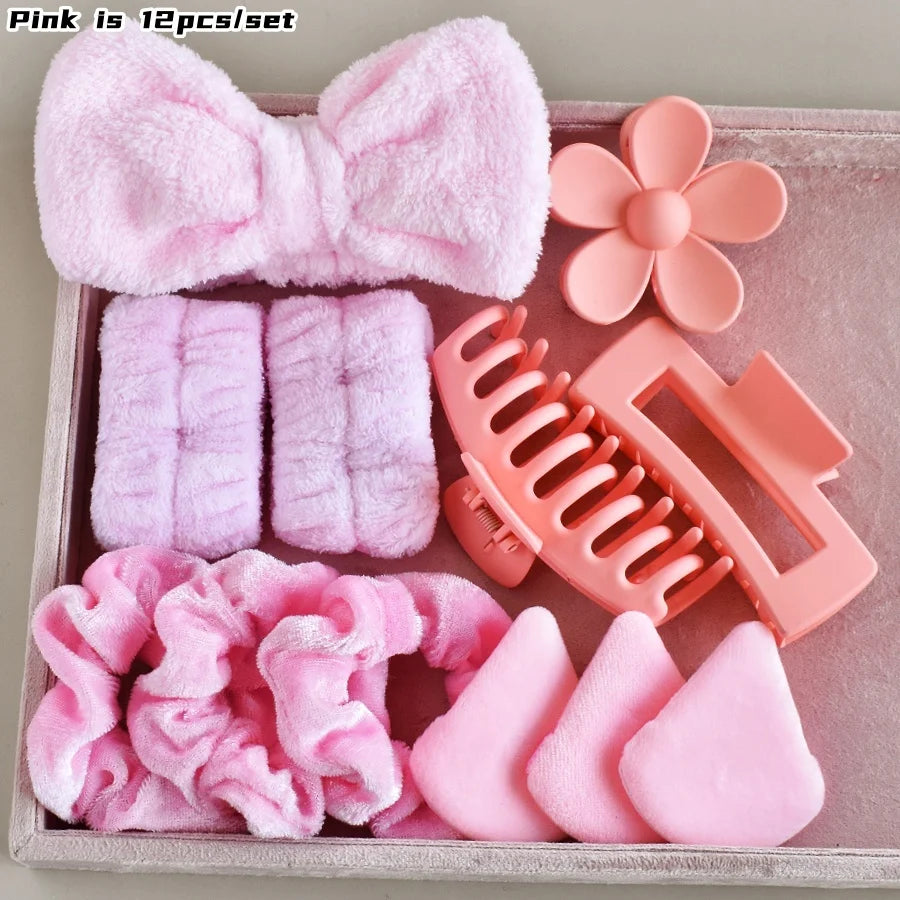 Cutie Everyday Essentials Self Care Set in Pale Pink, soft kawaii hair accessories for ddlg and babycore