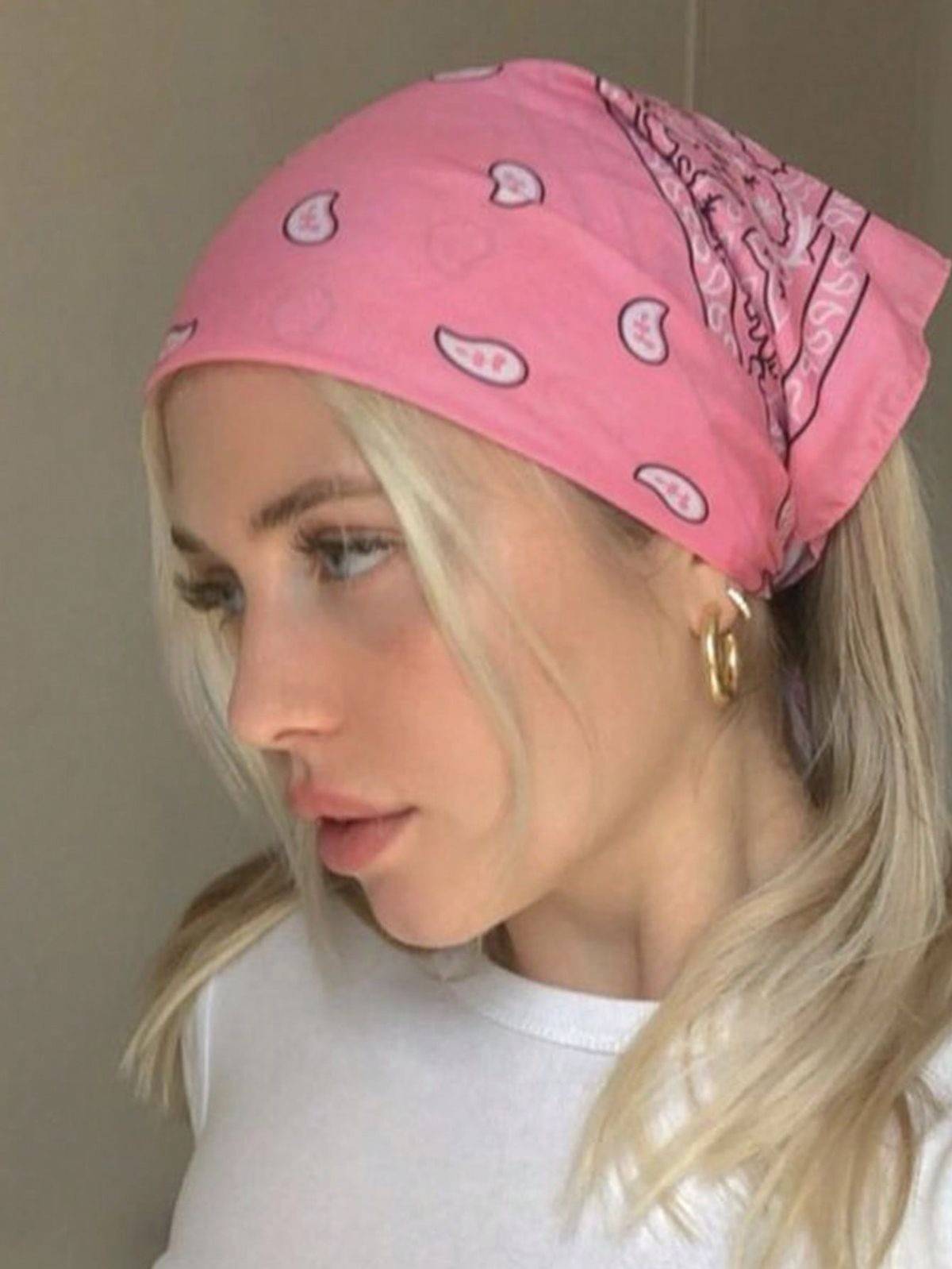 Daily Slay Baddie Bandana in hot pink, cute baddie accessory for everyday outfits