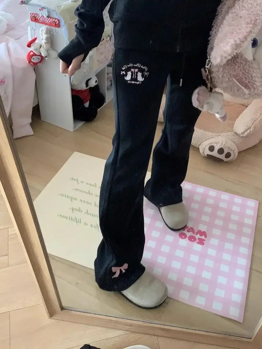 Black wide leg pants perfect for easy mix and match with kawaii DDLG ABDL outfits