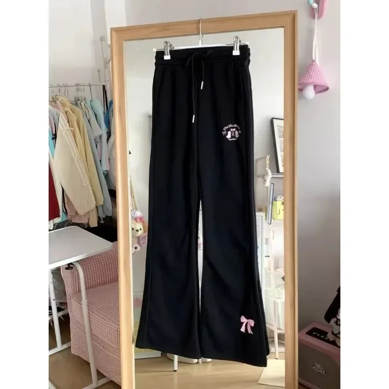 Soft and stylish black wide leg pants from Little Kawaii for DDLG ABDL kawaii lovers
