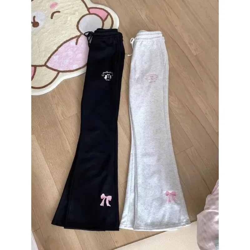 Little Kawaii wide leg pants duo in black and grey for mix and match DDLG ABDL kawaii outfits