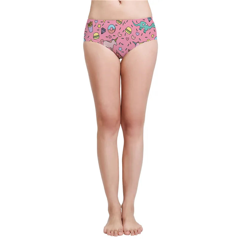 Playful kawaii rainbow panties designed for DDLG and ABDL lifestyles, soft fabric with vibrant pastel colors