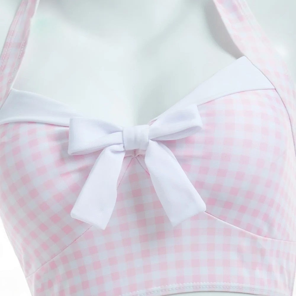 Cute retro candy plaid skirt set with pastel aesthetic ddlg abdl flair
