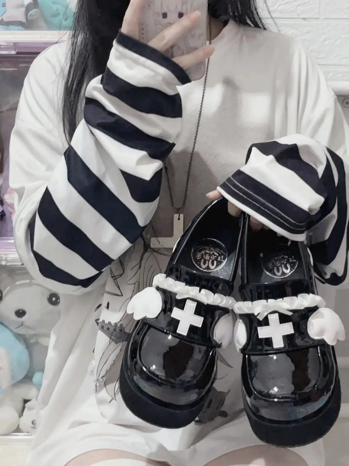 Healing Halo Platform Heels with ethereal design, heart accents, and statement-making high platforms