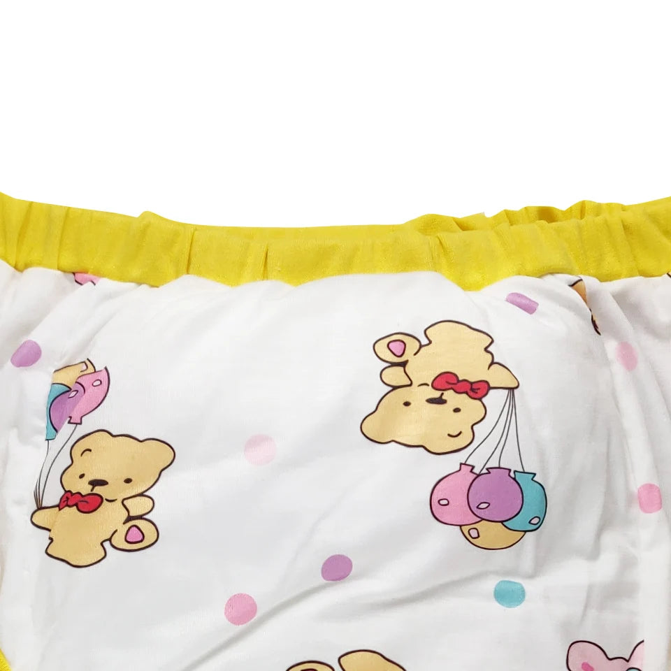 Soft padded Snuggle Bear training pants perfect for DDLG roleplay with adorable bear and bunny design