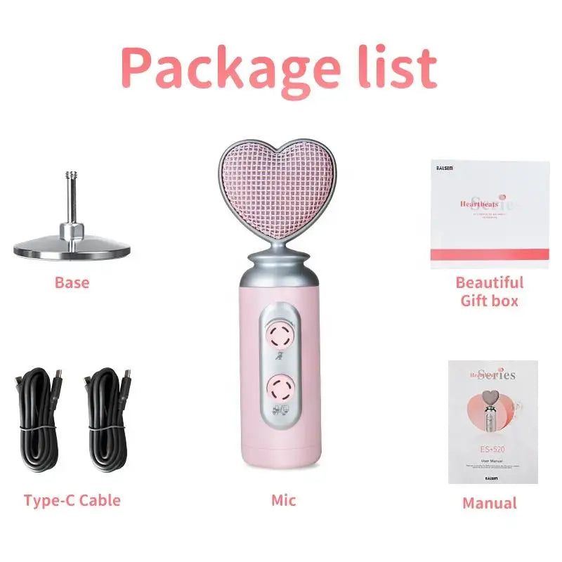 DDLG-friendly microphone with soft pink design and pro audio features for streaming setups