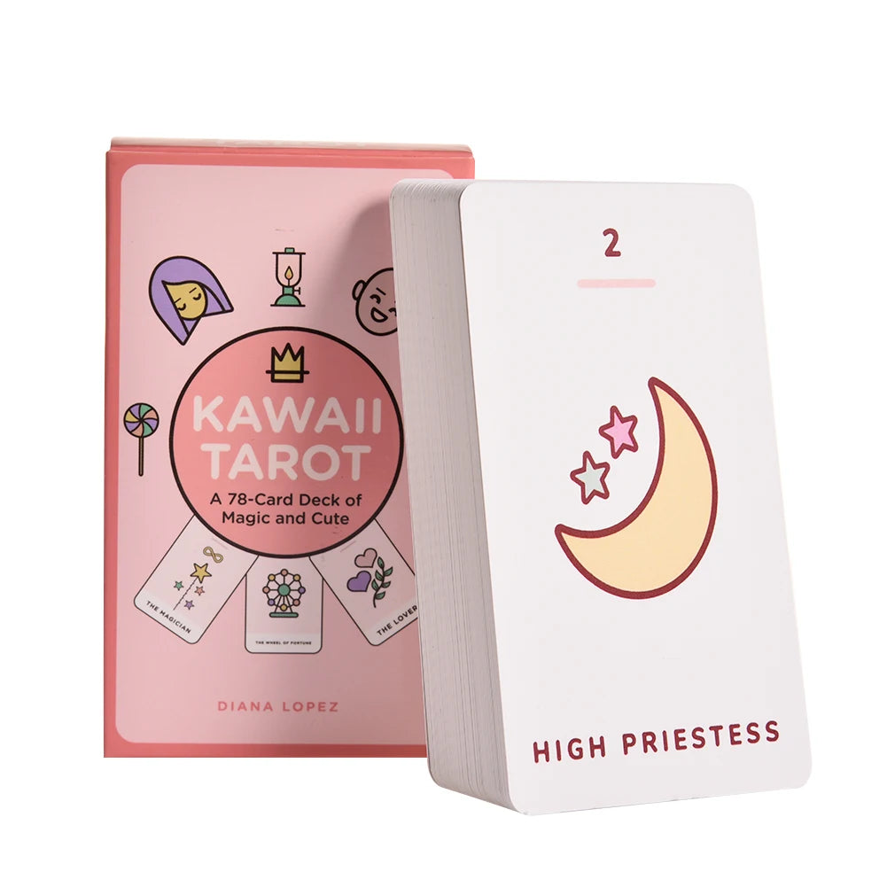 Dreamy Kawaii Mystic Tarot Deck in soft pastel hues, perfect for collectors, DDLG play, and pastel rituals
