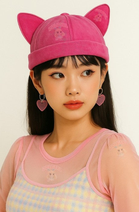 Ears Up Cutie Hat with kawaii kitty ears β adjustable pastel fashion accessory for DDLG ABDL little space and cute cosplay looks