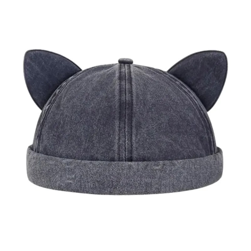 Ears Up Cutie Hat in navy, trendy kawaii adjustable hat for playful DDLG ABDL and cutecore outfits