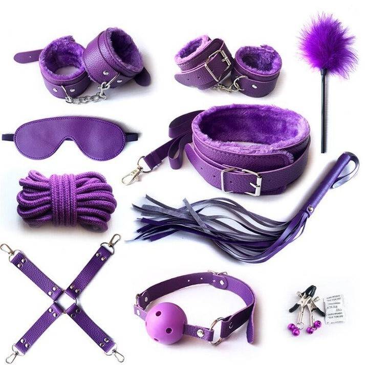 Purple Ecstasy 12-Piece Kinky Play Set, DDLG & night roleplay, flirty and playful fantasy