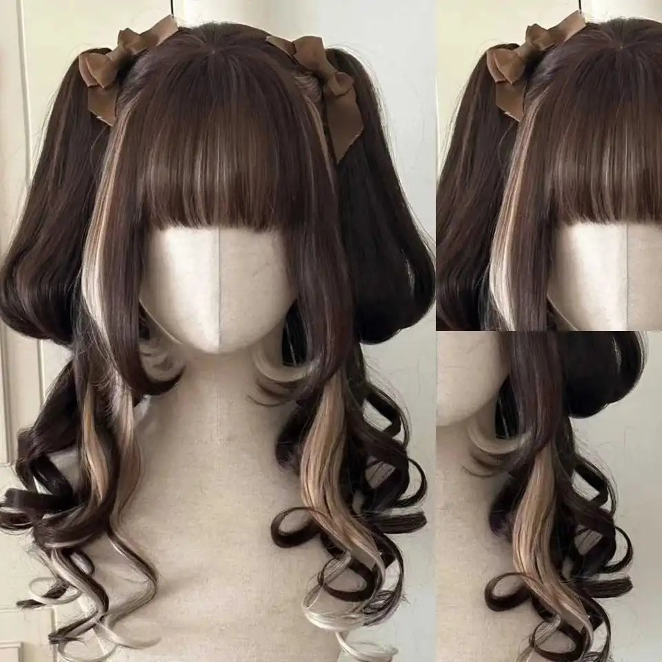 Chocolate Brown Fantasy Aura Wig for Natural-Look DDLG Cosplay and Style