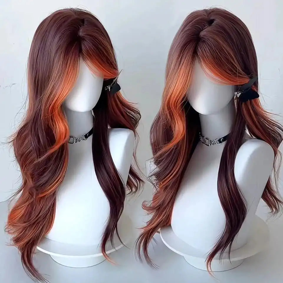 Orange Fade Fantasy Aura Wig for Bold, Vibrant DDLG Cosplay